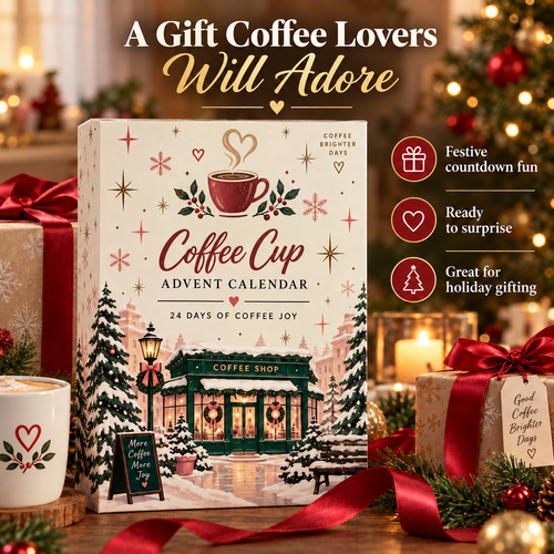 24-Day Coffee Lover Advent Calendar – Mini Café Charm Christmas Countdown Gift Set