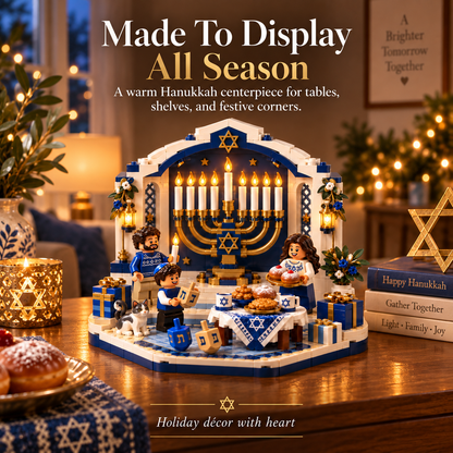 🕎✨ Last Day 50% OFF 🔥 Hanukkah Family Light Building Block Display Set