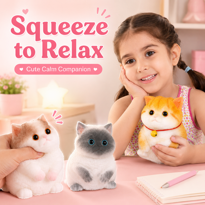 Cute Squishy Cat Toy – Stress Relief Sensory Squeeze Toy | DIY Kawaii Gift