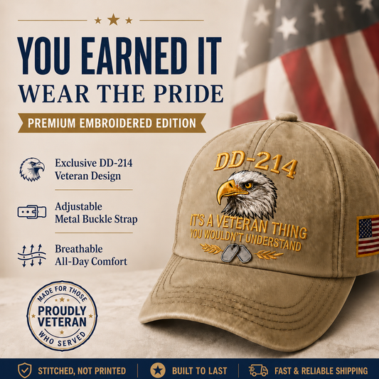 🔥Last Day 49% OFF🔥DD-214 Veteran 3D Embroidered Cap