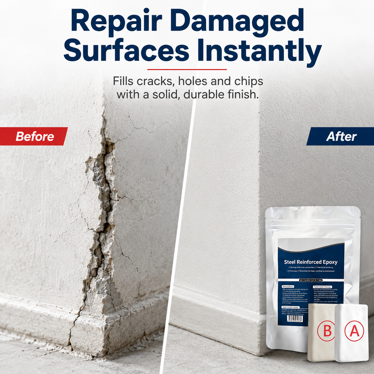 ✨SAVE 50% NOW Steel Reinforced Epoxy Repair Putty — Universal Glue for Metal, Wood, Plastic