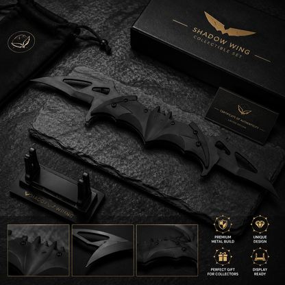 Nocturnal Wing Collectible Set – Premium Metal Display Art Piece (3 Finishes)