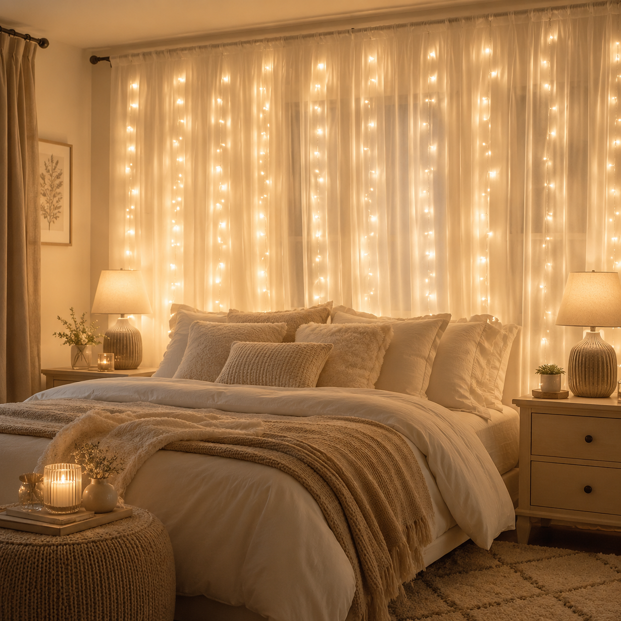 🔥Dreamy Tulle Curtain Lights Set