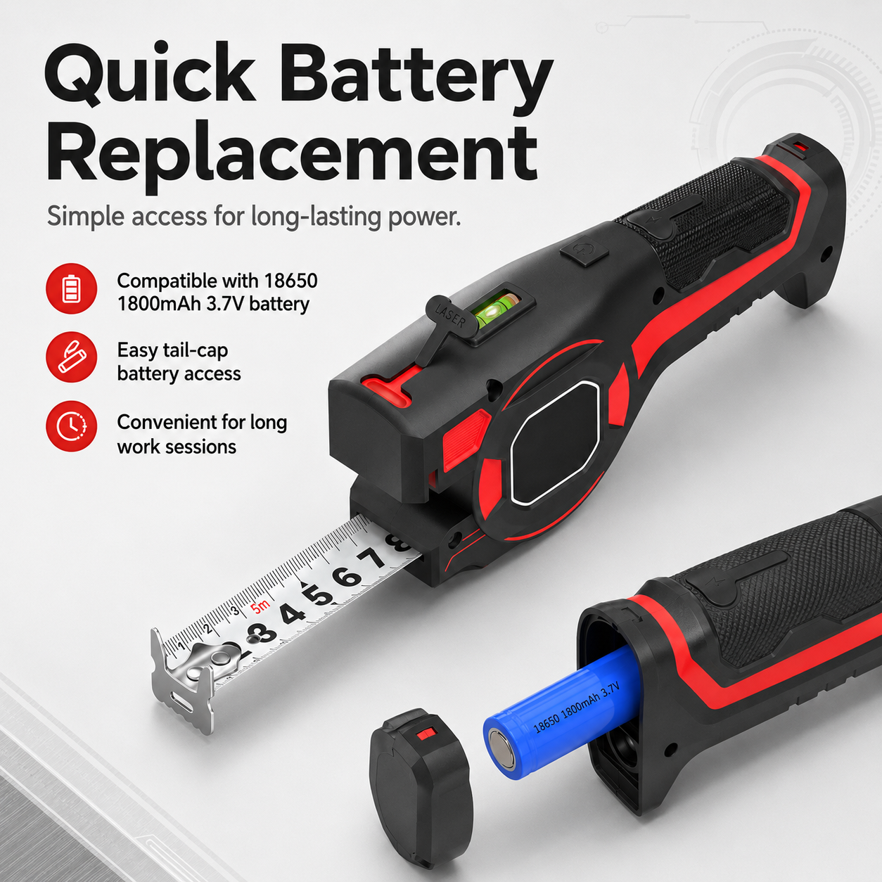 ✨📏 3-in-1 Laser Tape Measure