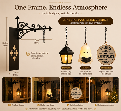 ✨ Mini Hanging Lantern Book Nook Light – Cozy Ambient Shelf Decor for Reading & Bedroom Atmosphere