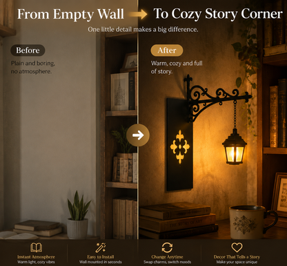 ✨ Mini Hanging Lantern Book Nook Light – Cozy Ambient Shelf Decor for Reading & Bedroom Atmosphere