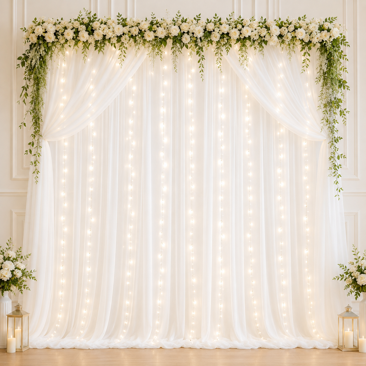 ❤️Dreamy Tulle Curtain Lights Set.