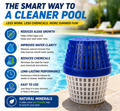 🏊‍♂️ Crystal Clear Pool Water Mineral Cleaner – Anti-Algae Pool Treatment Stick