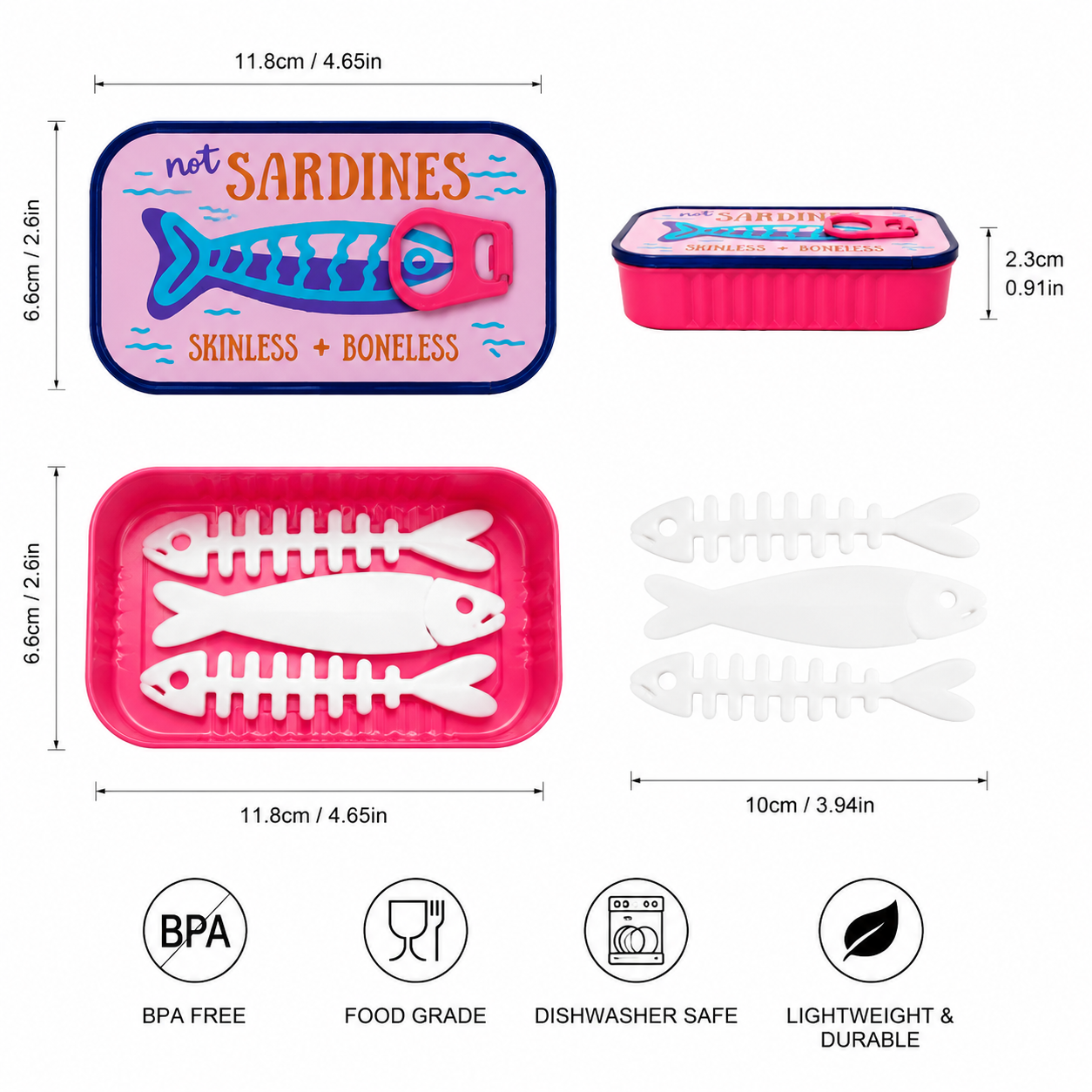 🐟 Vintage Sardine Tin Jewelry Box – Cute Mini Travel Jewelry Organizer