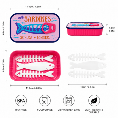 🐟 Vintage Sardine Tin Jewelry Box – Cute Mini Travel Jewelry Organizer