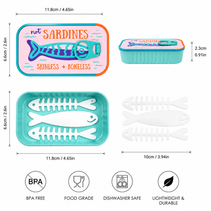 🐟 Vintage Sardine Tin Jewelry Box – Cute Mini Travel Jewelry Organizer