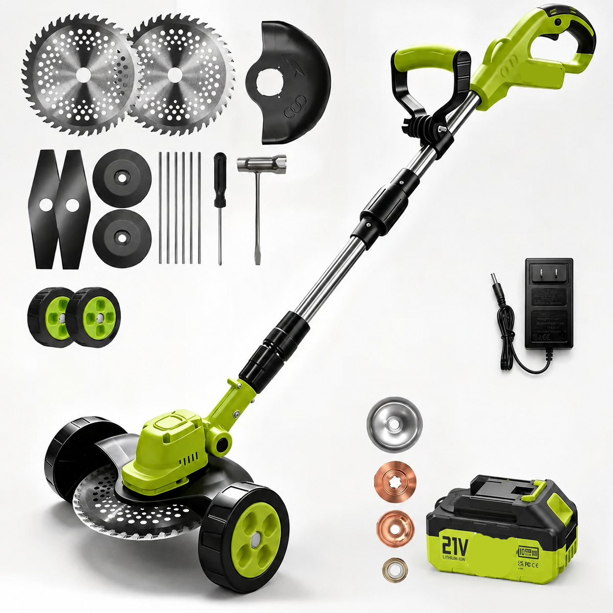 🌿21V Cordless 3-in-1 Grass Trimmer