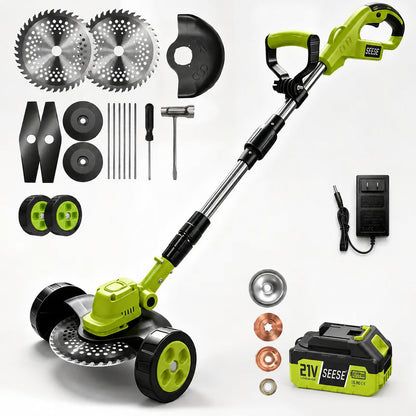 🔥2026 Hot Sale 21V Cordless 3-in-1 Grass Trimmer, Edger & Mini Mower
