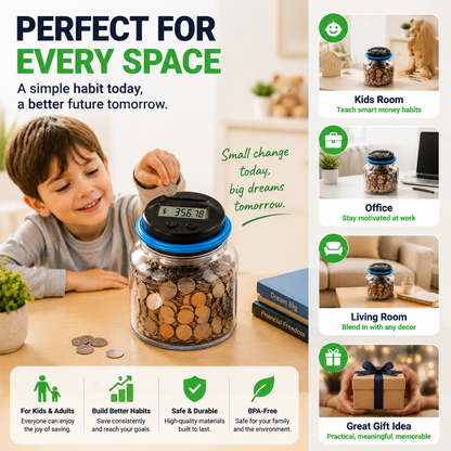 🔥LAST DAY 50% OFF -💰 Smart Piggy Bank That Counts Your Money Automatically