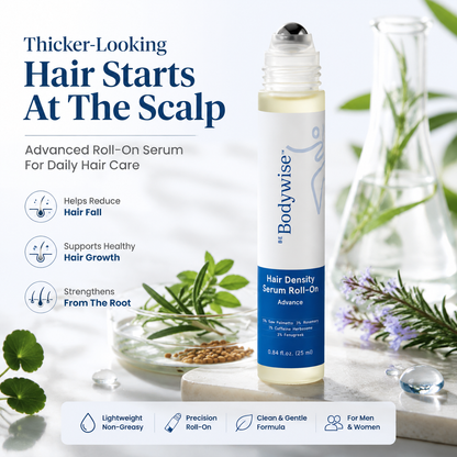 ✨ Advanced Hair Density Roll-On Serum – Scalp Care Treatment With Rosemary, Caffeine & Saw Palmetto For Thicker-Looking Hair