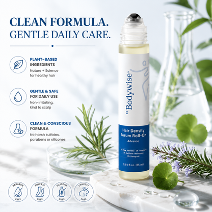✨ Advanced Hair Density Roll-On Serum – Scalp Care Treatment With Rosemary, Caffeine & Saw Palmetto For Thicker-Looking Hair