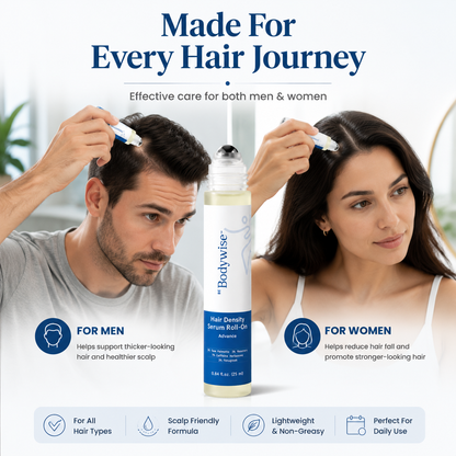 ✨ Advanced Hair Density Roll-On Serum – Scalp Care Treatment With Rosemary, Caffeine & Saw Palmetto For Thicker-Looking Hair