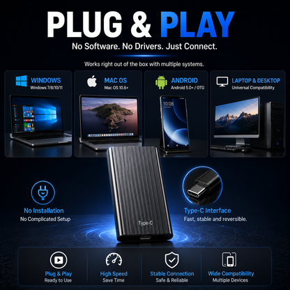 🏆16TB Large-Capacity Portable Mini SSD