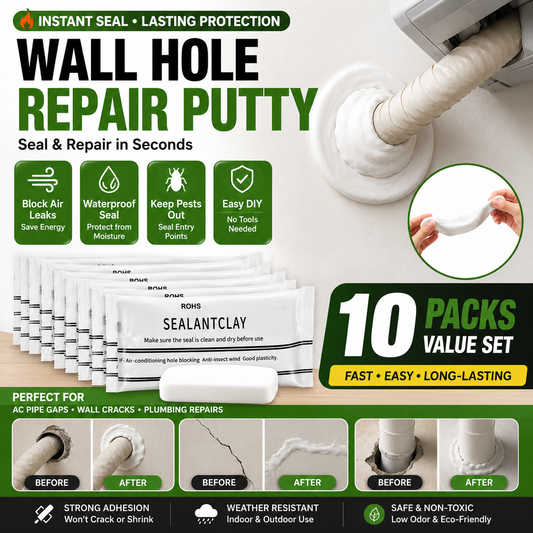 Wall Hole Repair Sealant Putty for AC Pipe Gaps, Wall Cracks & Plumbing Repairs