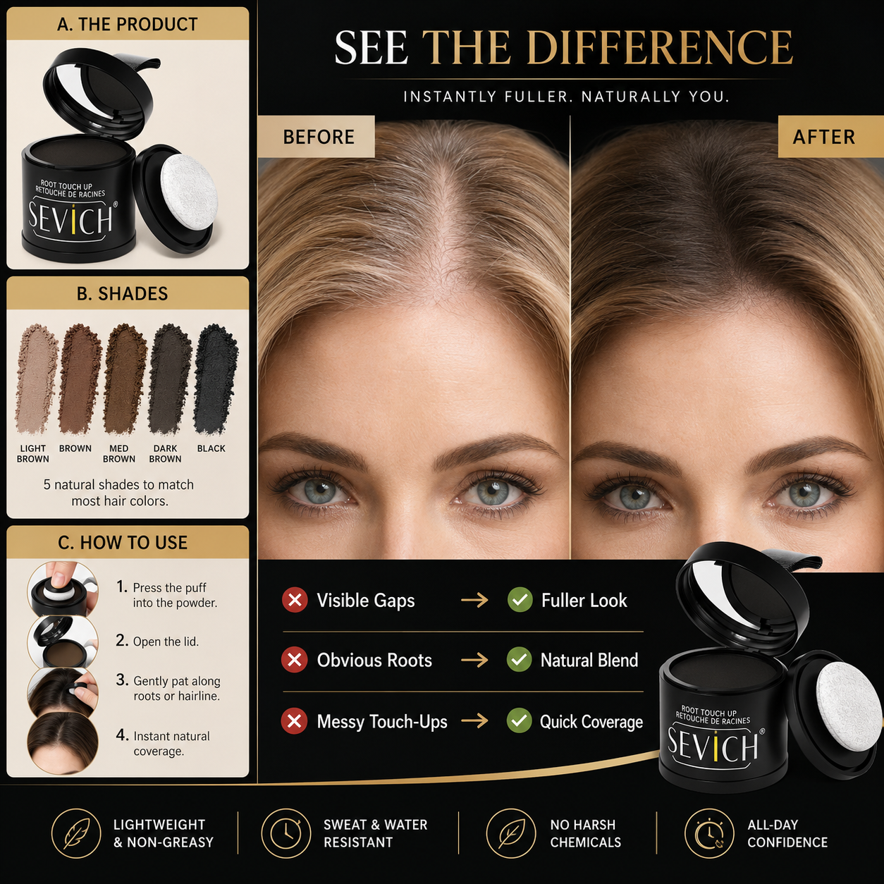 🔥 Hairline Powder ✨ Instantly Fuller Hair in Seconds! 💇‍♀️ Save Up to 50% Today!