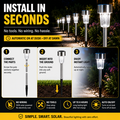 Solar Lights Outdoor Waterproof, LED Solar Garden Lights