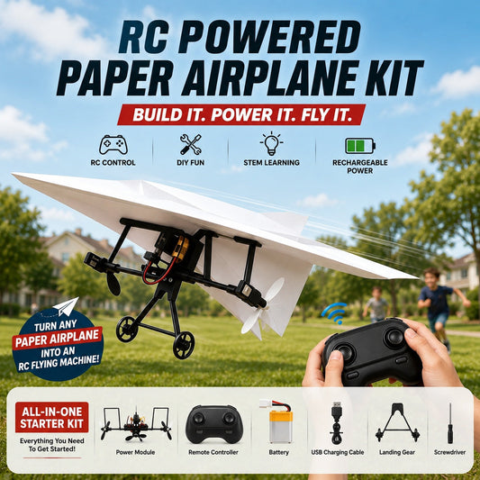 ✈️RC Powered Paper Airplane Kit – Build, Control & Fly Your Own Plane