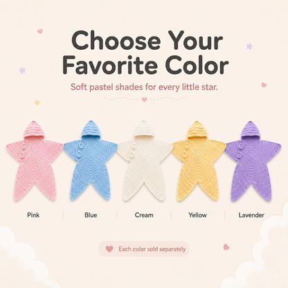 ✨Baby Starfish Knitted Romper - Adorable Hooded Photo Outfit