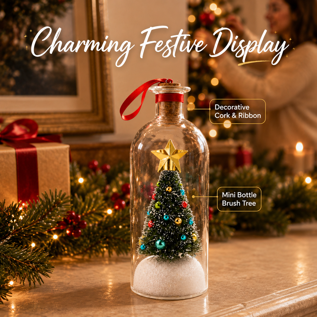 🎁Recordable Christmas Tree Message in a Bottle🎄✨