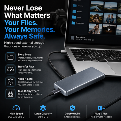 🔥 LAST DAY 50% OFF-Portable External SSD – Protect Your Photos, Videos & Important Files✨