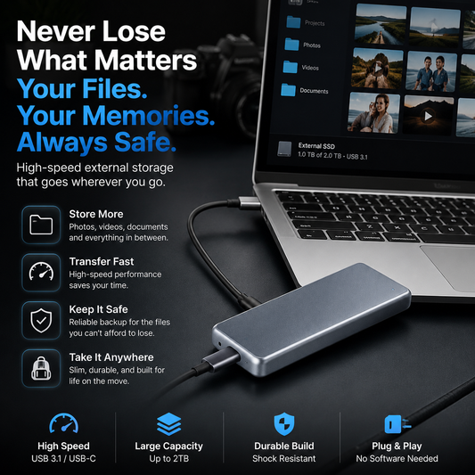 🔥 LAST DAY 50% OFF-Portable External SSD – Protect Your Photos, Videos & Important Files✨