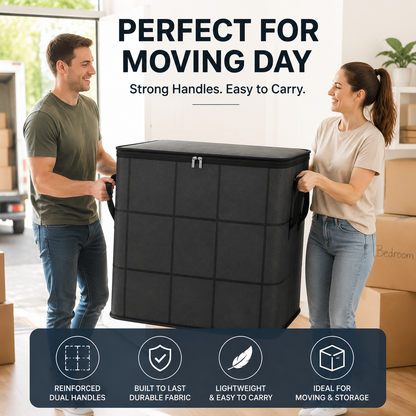 🔥 LAST DAY 50% OFF! 🏠 XXL 210L Storage Bag – Large Capacity Moving & Closet Organizer for Quilts, Bedding & Sweaters