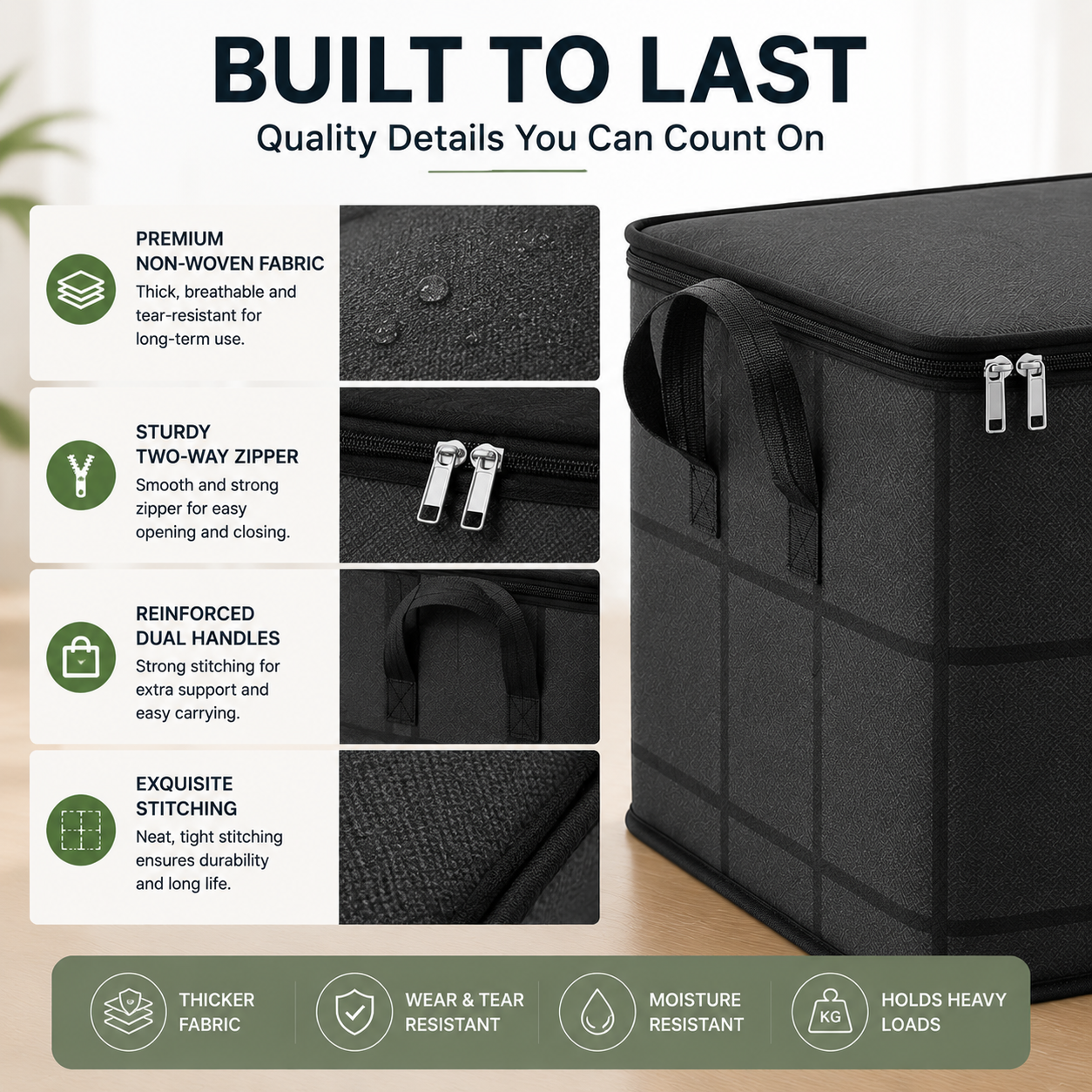 🔥 LAST DAY 50% OFF! 🏠 XXL 210L Storage Bag – Large Capacity Moving & Closet Organizer for Quilts, Bedding & Sweaters