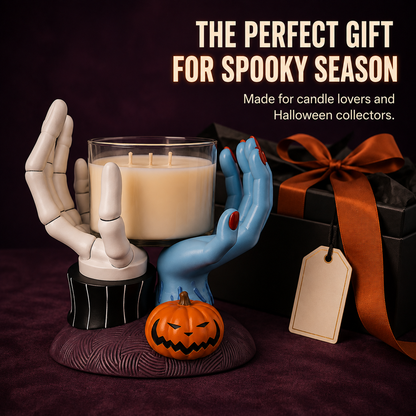 🎃 Spooky Hands Candle Holder – Cute & Creepy Halloween Tabletop Decor