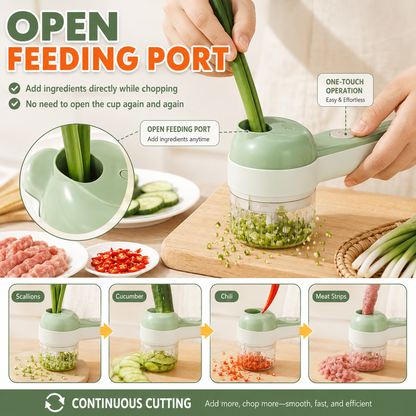 🔪4-in-1 Handheld Electric Vegetable Slicer & Chopper Set