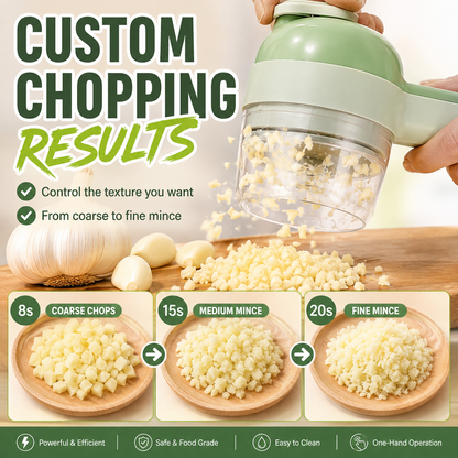 🔥🥕 4-in-1 Handheld Electric Vegetable Slicer & Chopper Set