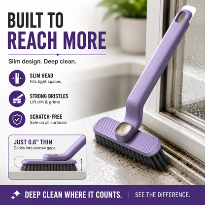 🔥3-in-1 Rotating Crevice Cleaning Brush – Deep Gap, Hair & Grime Cleaning Tool