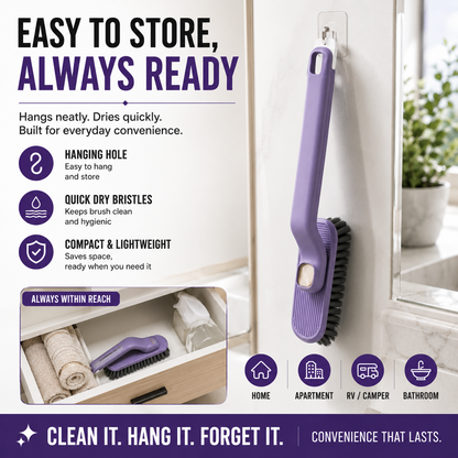 🔥3-in-1 Rotating Crevice Cleaning Brush – Deep Gap, Hair & Grime Cleaning Tool