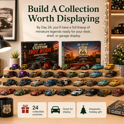 24 Days of American Car Legends Advent Calendar – 24 Die-Cast Collectibles