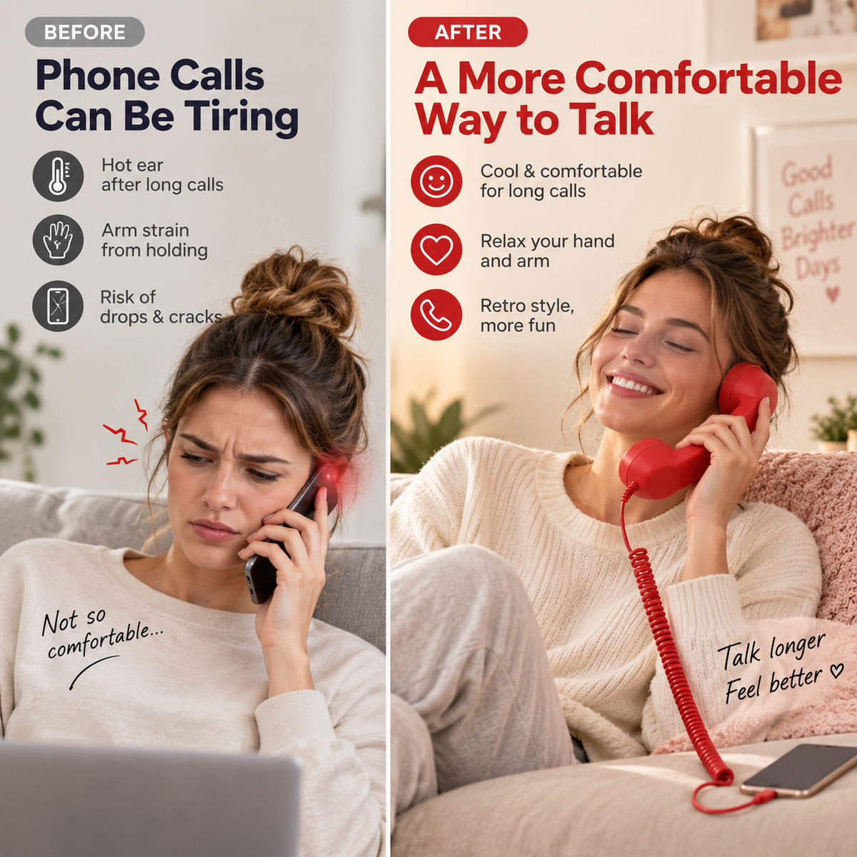 ☎️ Retro Phone Handset for Smartphone | Classic Vintage Call Experience