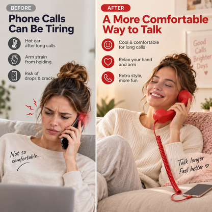 ☎️ Retro Phone Handset for Smartphone | Classic Vintage Call Experience