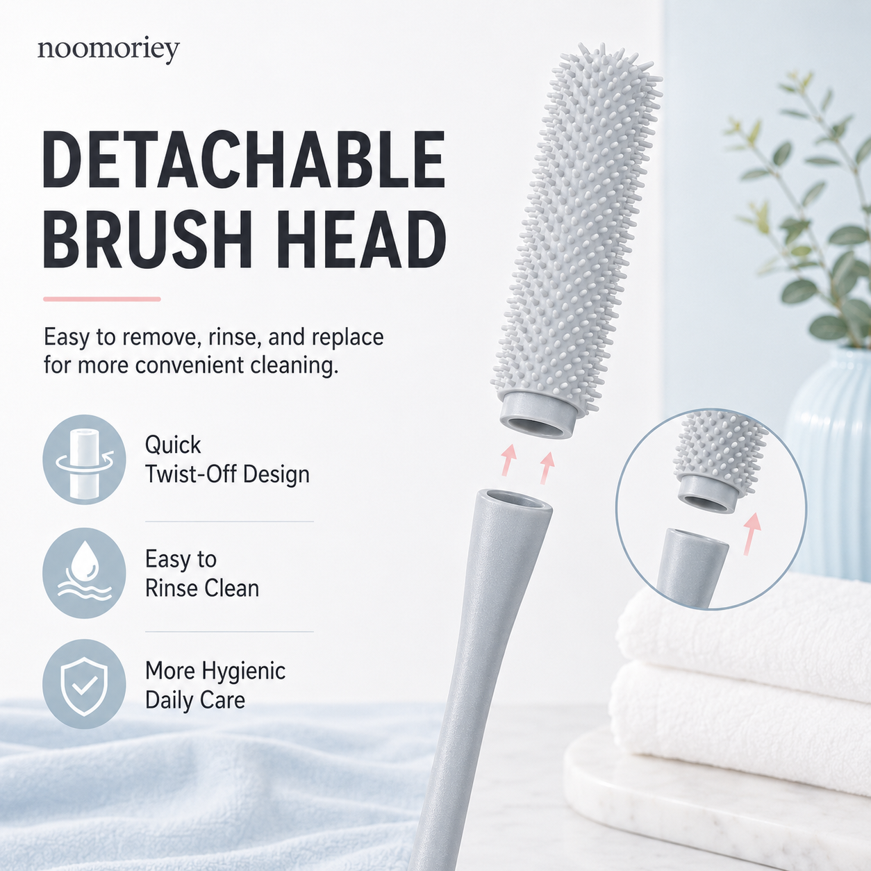 🦶 Long-Handle Silicone Foot Cleaning Brush – Easy Shower Foot Scrubber