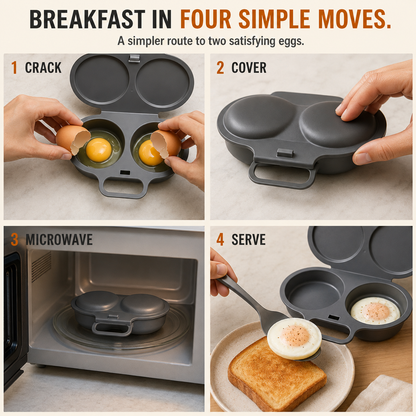 2-Egg Microwave Poacher – Quick & Easy Breakfast Cooker