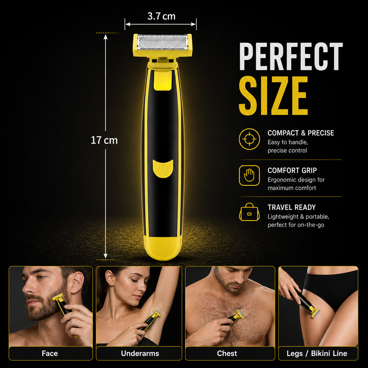 🪒 All-in-One Wet/Dry Shaver – Body Grooming Set for Him & Her ✨