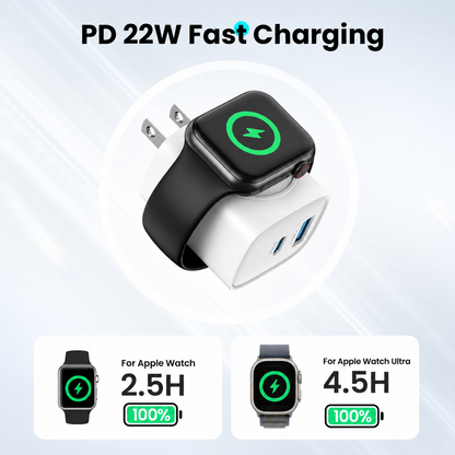 🔋 3-in-1 Magnetic Apple Watch Charger | Fast USB-C Wall Charger.