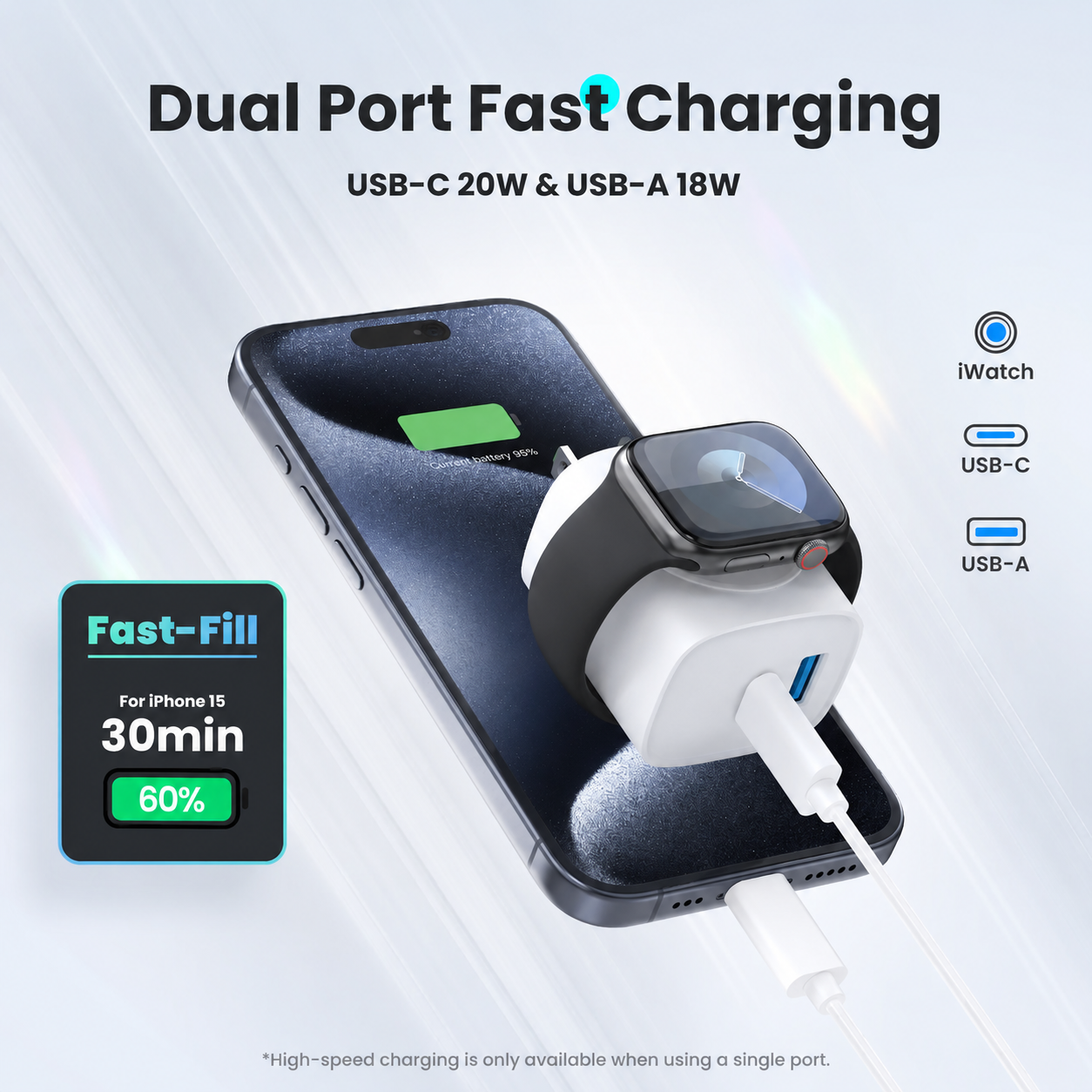 🔋 3-in-1 Magnetic Apple Watch Charger | Fast USB-C Wall Charger.