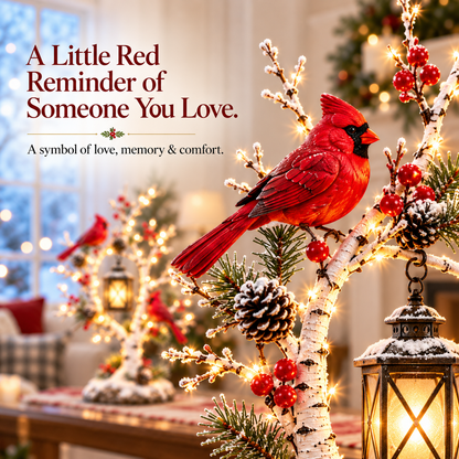 ❤️ Cardinal Winter Lantern Tree | Lighted Decor