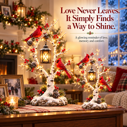 ❤️ Cardinal Winter Lantern Tree | Lighted Decor