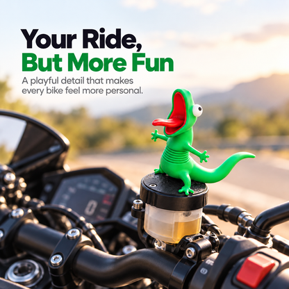 Lizard Motorcycle Cockpit Ornament – Playful Riding Accent