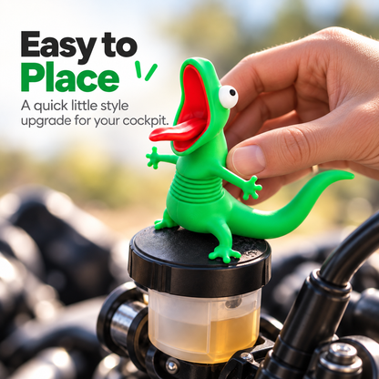 Lizard Motorcycle Cockpit Ornament – Playful Riding Accent