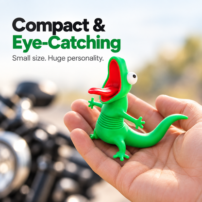 Lizard Motorcycle Cockpit Ornament – Playful Riding Accent